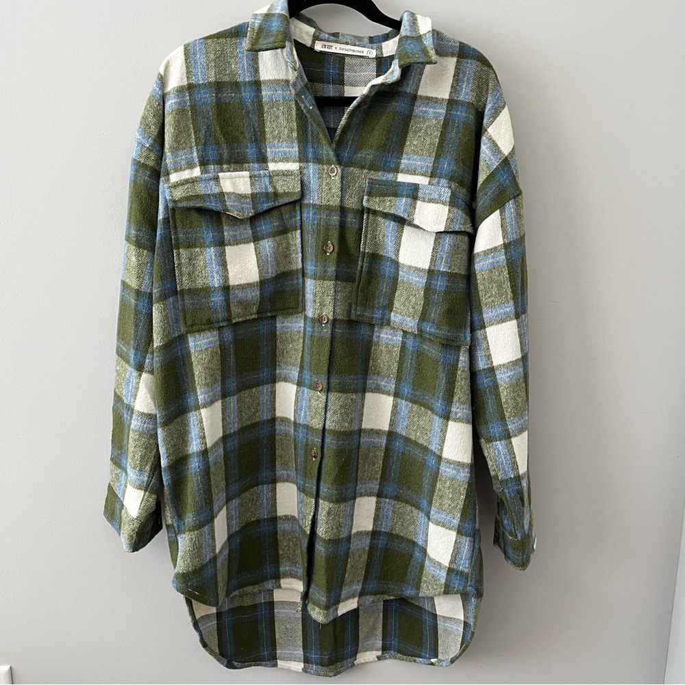 12th tribe x the Salty Blonde flannel shirt dress